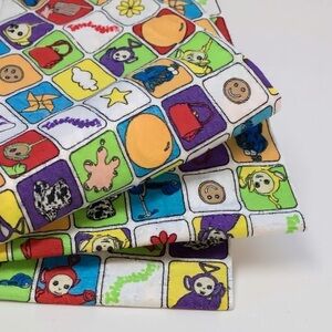 Unused Vintage 1999 Teletubbies Printed Flannel Fabric x 3
